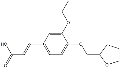 3-[3-ethoxy-4-(oxolan-2-ylmethoxy)phenyl]prop-2-enoic acid Structure