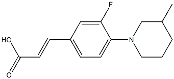 3-[3-fluoro-4-(3-methylpiperidin-1-yl)phenyl]prop-2-enoic acid 구조식 이미지