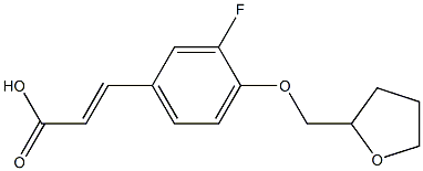 3-[3-fluoro-4-(oxolan-2-ylmethoxy)phenyl]prop-2-enoic acid 구조식 이미지