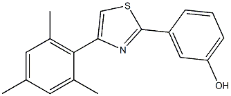 3-[4-(2,4,6-trimethylphenyl)-1,3-thiazol-2-yl]phenol 구조식 이미지