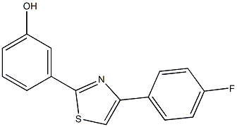 3-[4-(4-fluorophenyl)-1,3-thiazol-2-yl]phenol 구조식 이미지