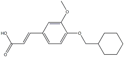 3-[4-(cyclohexylmethoxy)-3-methoxyphenyl]prop-2-enoic acid Structure