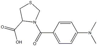 3-[4-(dimethylamino)benzoyl]-1,3-thiazolidine-4-carboxylic acid 구조식 이미지
