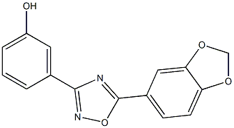 3-[5-(2H-1,3-benzodioxol-5-yl)-1,2,4-oxadiazol-3-yl]phenol 구조식 이미지