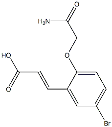 3-[5-bromo-2-(carbamoylmethoxy)phenyl]prop-2-enoic acid Structure