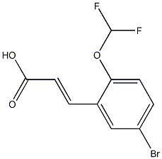 3-[5-bromo-2-(difluoromethoxy)phenyl]prop-2-enoic acid Structure