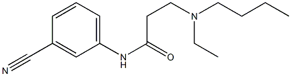 3-[butyl(ethyl)amino]-N-(3-cyanophenyl)propanamide 구조식 이미지