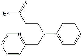 3-[phenyl(pyridin-2-ylmethyl)amino]propanethioamide 구조식 이미지