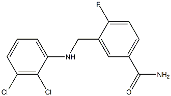 3-{[(2,3-dichlorophenyl)amino]methyl}-4-fluorobenzamide 구조식 이미지
