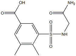 3-{[(2-amino-2-oxoethyl)amino]sulfonyl}-4,5-dimethylbenzoic acid 구조식 이미지