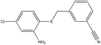 3-{[(2-amino-4-chlorophenyl)sulfanyl]methyl}benzonitrile 구조식 이미지