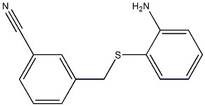 3-{[(2-aminophenyl)thio]methyl}benzonitrile 구조식 이미지