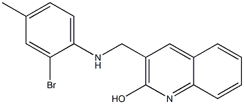 3-{[(2-bromo-4-methylphenyl)amino]methyl}quinolin-2-ol Structure