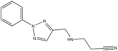 3-{[(2-phenyl-2H-1,2,3-triazol-4-yl)methyl]amino}propanenitrile 구조식 이미지