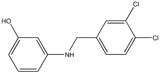3-{[(3,4-dichlorophenyl)methyl]amino}phenol Structure