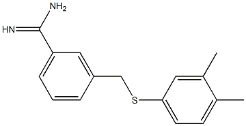 3-{[(3,4-dimethylphenyl)sulfanyl]methyl}benzene-1-carboximidamide Structure