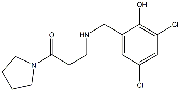 3-{[(3,5-dichloro-2-hydroxyphenyl)methyl]amino}-1-(pyrrolidin-1-yl)propan-1-one 구조식 이미지