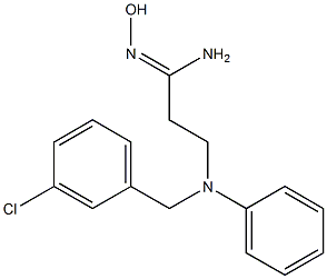 3-{[(3-chlorophenyl)methyl](phenyl)amino}-N'-hydroxypropanimidamide Structure