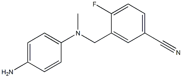 3-{[(4-aminophenyl)(methyl)amino]methyl}-4-fluorobenzonitrile 구조식 이미지