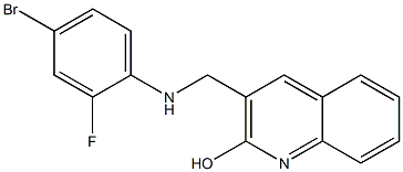 3-{[(4-bromo-2-fluorophenyl)amino]methyl}quinolin-2-ol 구조식 이미지