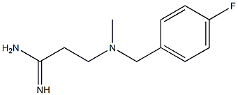 3-{[(4-fluorophenyl)methyl](methyl)amino}propanimidamide Structure