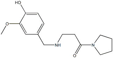 3-{[(4-hydroxy-3-methoxyphenyl)methyl]amino}-1-(pyrrolidin-1-yl)propan-1-one 구조식 이미지