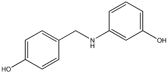 3-{[(4-hydroxyphenyl)methyl]amino}phenol 구조식 이미지