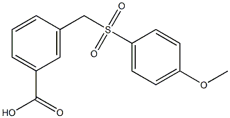 3-{[(4-methoxybenzene)sulfonyl]methyl}benzoic acid Structure