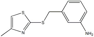 3-{[(4-methyl-1,3-thiazol-2-yl)sulfanyl]methyl}aniline Structure