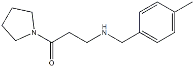 3-{[(4-methylphenyl)methyl]amino}-1-(pyrrolidin-1-yl)propan-1-one 구조식 이미지