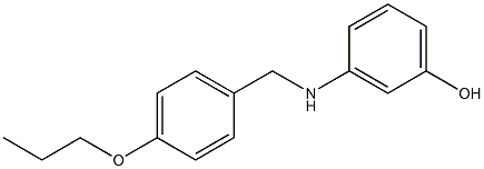 3-{[(4-propoxyphenyl)methyl]amino}phenol 구조식 이미지