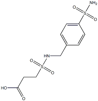 3-{[(4-sulfamoylphenyl)methyl]sulfamoyl}propanoic acid Structure