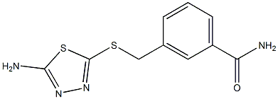 3-{[(5-amino-1,3,4-thiadiazol-2-yl)sulfanyl]methyl}benzamide 구조식 이미지