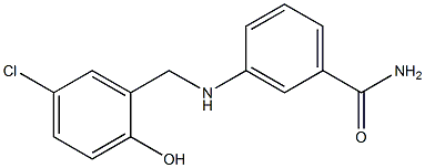 3-{[(5-chloro-2-hydroxyphenyl)methyl]amino}benzamide Structure