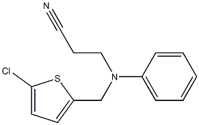 3-{[(5-chlorothiophen-2-yl)methyl](phenyl)amino}propanenitrile Structure