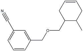 3-{[(6-methylcyclohex-3-en-1-yl)methoxy]methyl}benzonitrile 구조식 이미지