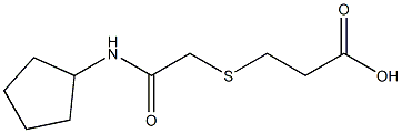 3-{[(cyclopentylcarbamoyl)methyl]sulfanyl}propanoic acid Structure