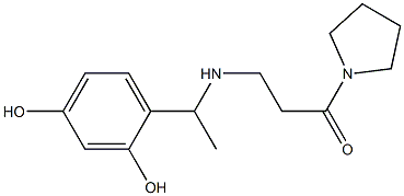 3-{[1-(2,4-dihydroxyphenyl)ethyl]amino}-1-(pyrrolidin-1-yl)propan-1-one Structure