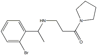 3-{[1-(2-bromophenyl)ethyl]amino}-1-(pyrrolidin-1-yl)propan-1-one 구조식 이미지