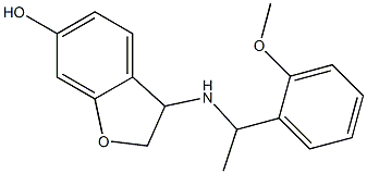 3-{[1-(2-methoxyphenyl)ethyl]amino}-2,3-dihydro-1-benzofuran-6-ol 구조식 이미지