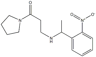 3-{[1-(2-nitrophenyl)ethyl]amino}-1-(pyrrolidin-1-yl)propan-1-one Structure