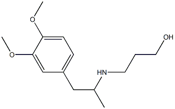 3-{[1-(3,4-dimethoxyphenyl)propan-2-yl]amino}propan-1-ol 구조식 이미지