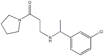 3-{[1-(3-chlorophenyl)ethyl]amino}-1-(pyrrolidin-1-yl)propan-1-one Structure