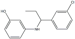 3-{[1-(3-chlorophenyl)propyl]amino}phenol Structure