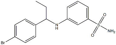 3-{[1-(4-bromophenyl)propyl]amino}benzene-1-sulfonamide Structure