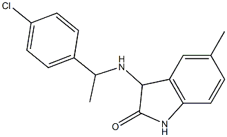 3-{[1-(4-chlorophenyl)ethyl]amino}-5-methyl-2,3-dihydro-1H-indol-2-one Structure