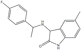 3-{[1-(4-fluorophenyl)ethyl]amino}-5-methyl-2,3-dihydro-1H-indol-2-one 구조식 이미지