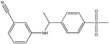 3-{[1-(4-methanesulfonylphenyl)ethyl]amino}benzonitrile 구조식 이미지