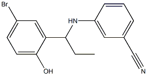 3-{[1-(5-bromo-2-hydroxyphenyl)propyl]amino}benzonitrile 구조식 이미지