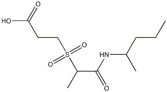 3-{[1-(pentan-2-ylcarbamoyl)ethane]sulfonyl}propanoic acid 구조식 이미지